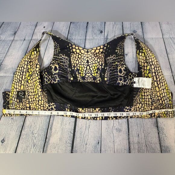 McQ by Iconic ALEXANDER MCQUEEN Luxury Chic Crocodile Print Layered Crop Top S - Picture 9 of 15